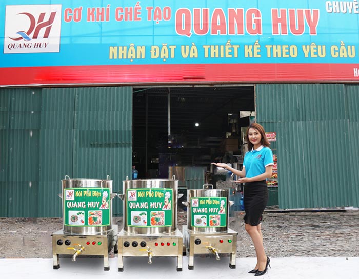 Xưởng nồi phở điện Quang Huy