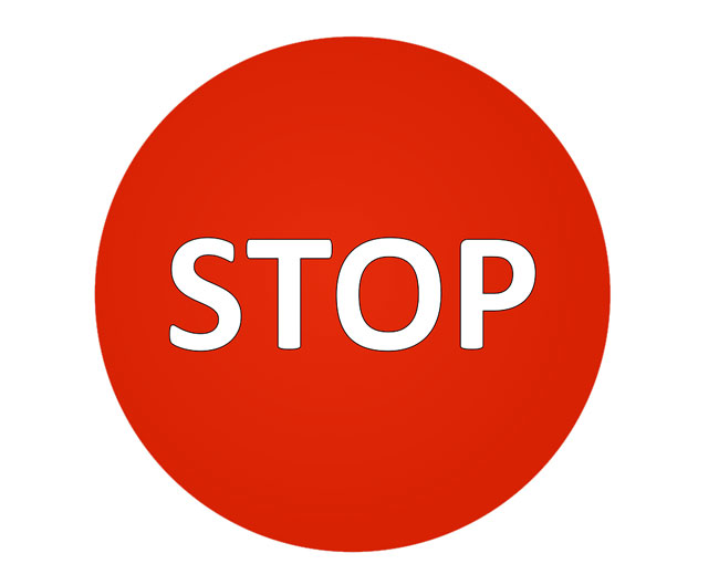 Nhấn nút stop khi có lỗi hàn hút chân không