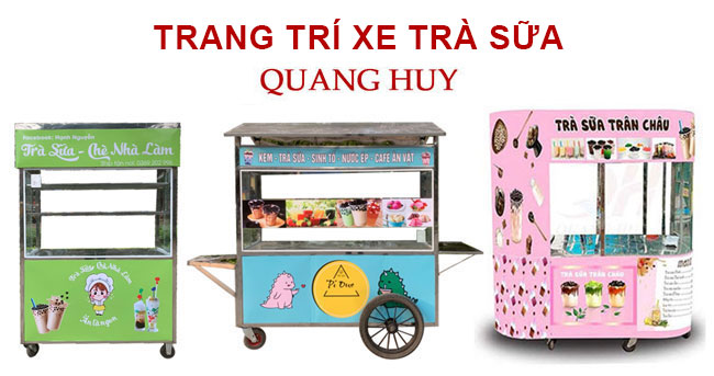 Trabg trí xe trà sữa Quang Huy