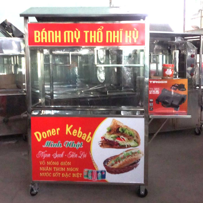 Xe inox bán bánh mì Thổ Nhĩ Kỳ