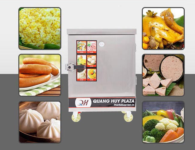 tủ hấp cơm 4 khay điện năng suất cao